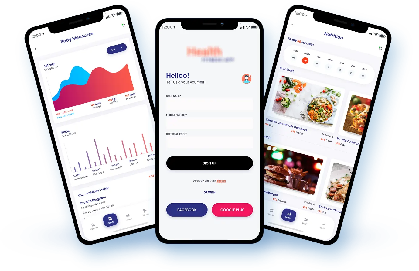 nutrition mobile app development