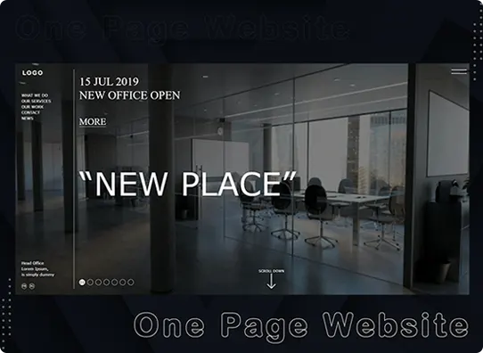 website development for one page