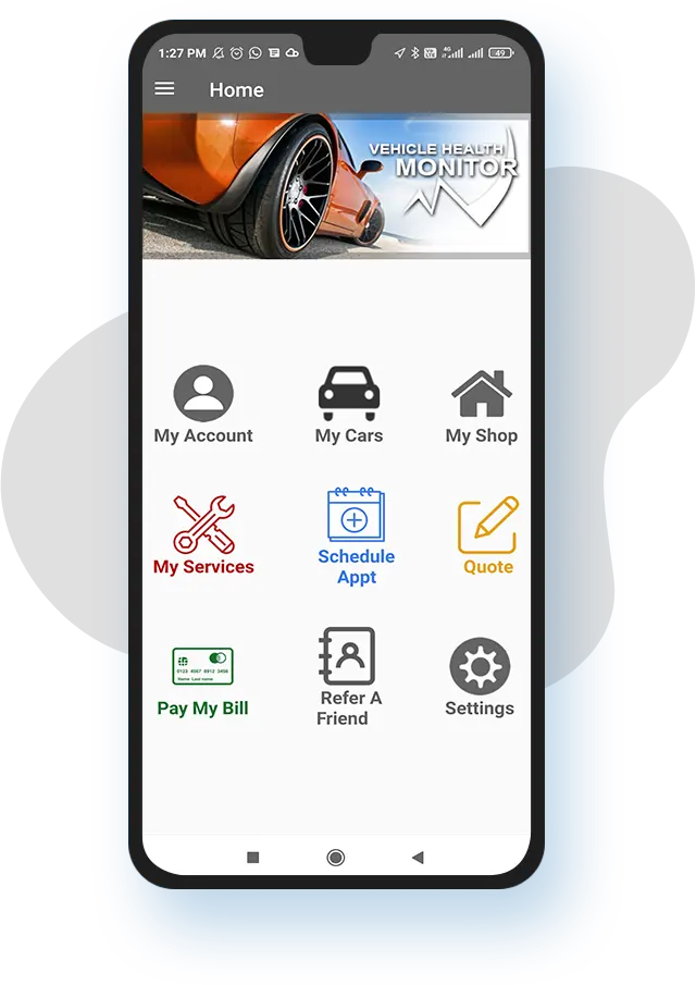 vehicle health service mobile app