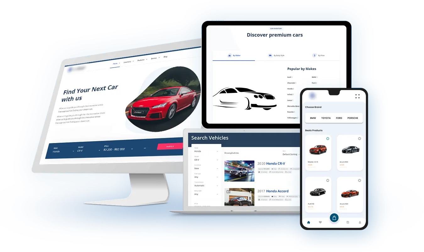 automobile website development