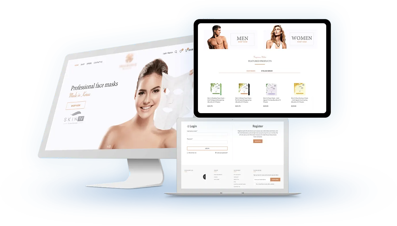 cosmetics website development